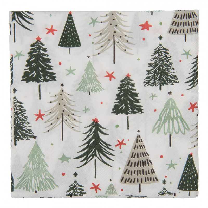 Textil - Sada 20 bílých papírových ubrousků – 33x33 cm_12