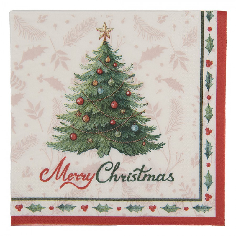 Textil - Sada 20 bílých papírových ubrousků – 33x33 cm_18