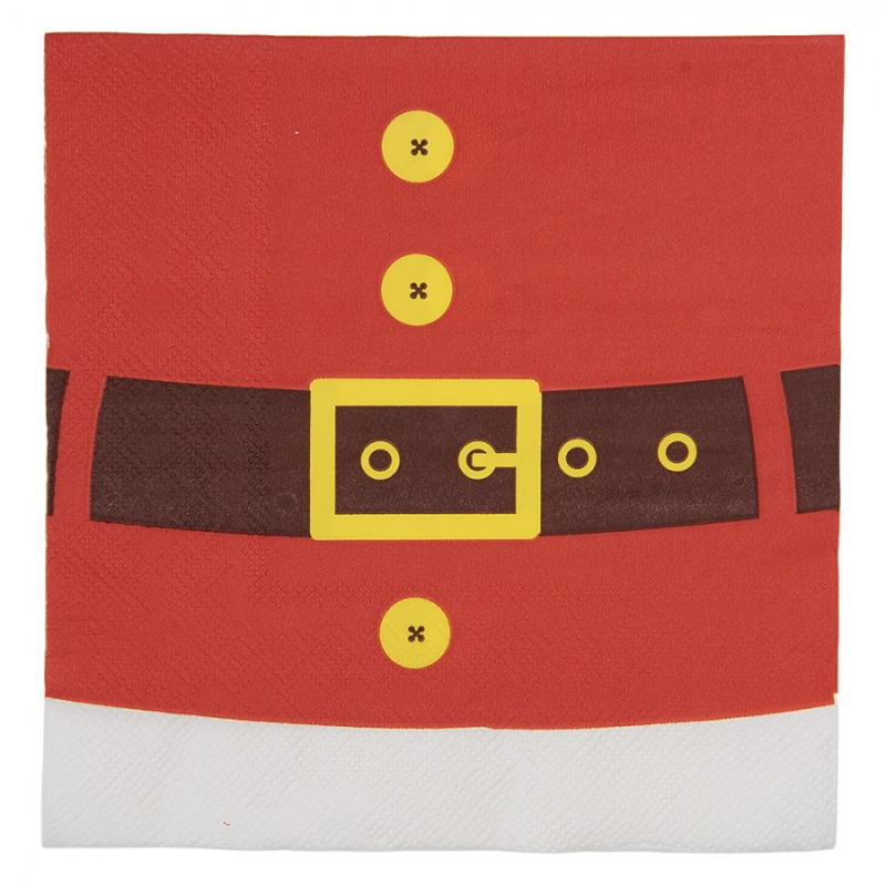Textil - Sada 20 červených papírových ubrousků – 33x33 cm_3
