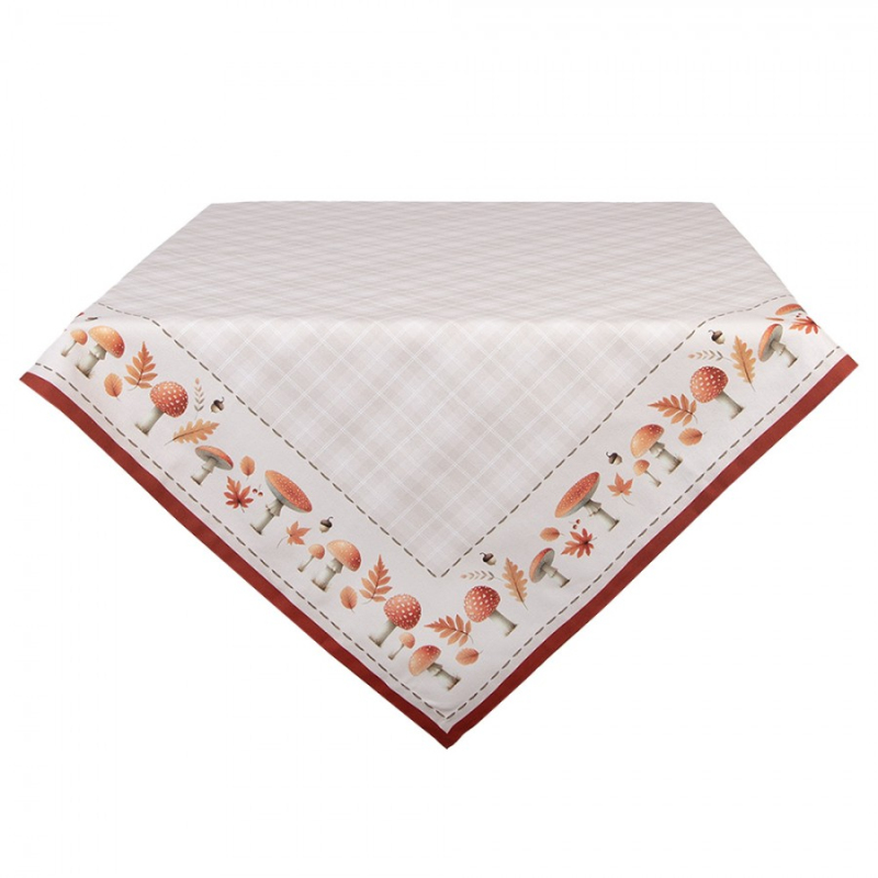 Textil - Béžový bavlněný ubrus – 100x100 cm