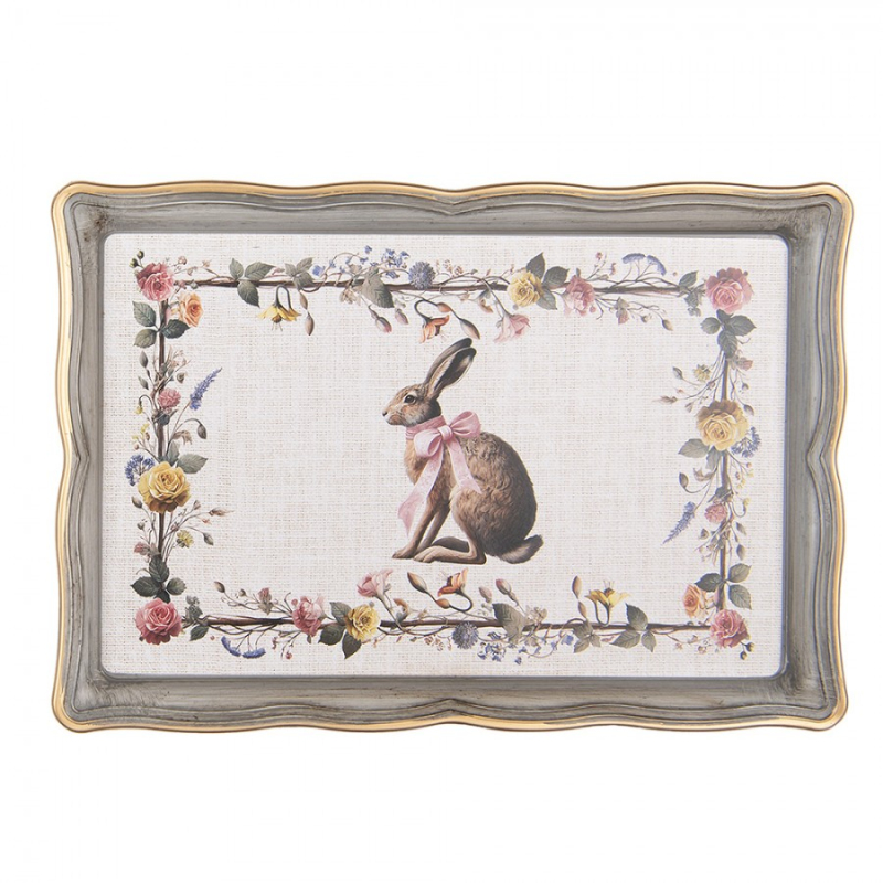 Kuchyně - Béžový plastový podnos Easter Whispers Collection – 31x22x2 cm_2