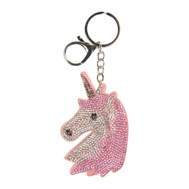 Móda a bižuterie - Růžová klíčenka jednorožec – 6x2x14 cm