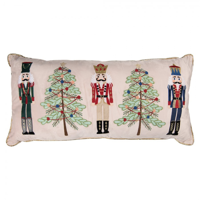 Textil - Béžový dekorativní polštář – 76x35x4 cm