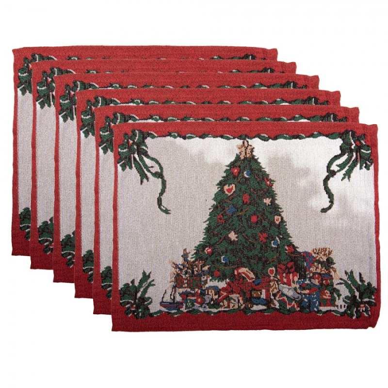 Textil - Sada 6 béžových prostírání – 33x45 cm_1