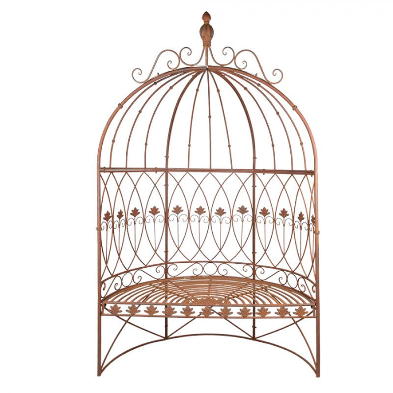 Zahrada a zvířata - Hnědo-rezavá zahradní lavice s obloukem Corien