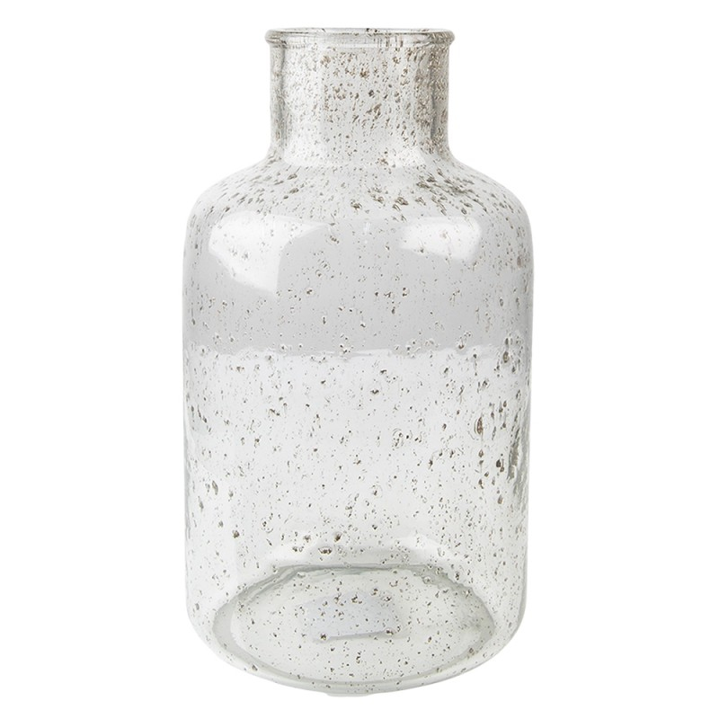 Doplňky a dekorace - Skleněná transparentní foukaná váza Sandy – 18x32 cm