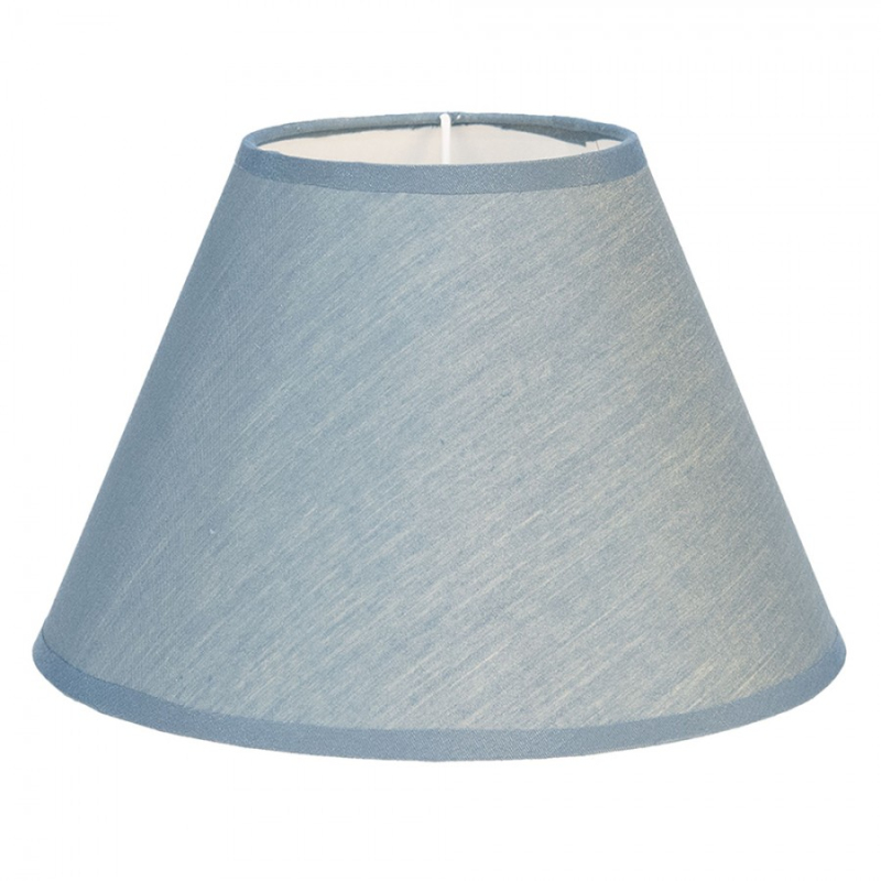Osvětlení - Textilní stínidlo na lampu v modré barvě Vachel – 37x20 cm