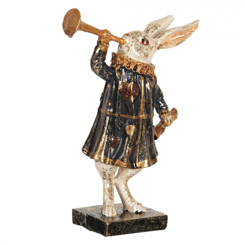 Doplňky a dekorace - Dekorace králík s trumpetou – 8x4x12 cm