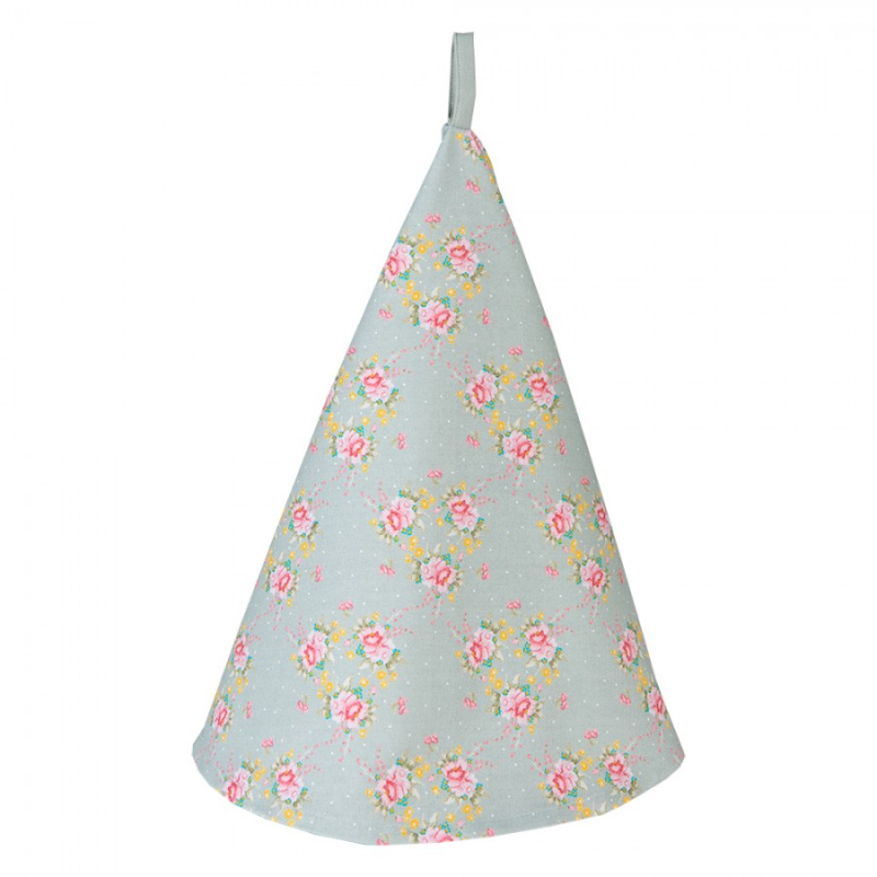 Textil - Zelená bavlněná kulatá utěrka s květy Cheerful Birdie – 80 cm