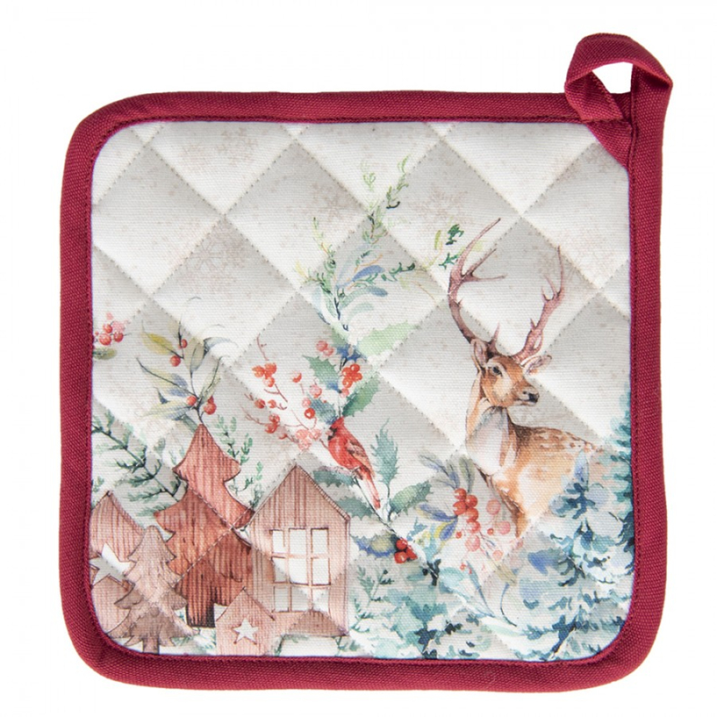 Textil - Chňapka -podložka Dearly Christmas – 20x20 cm