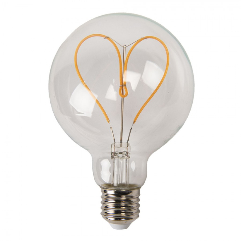 Osvětlení - Žárovka Antique LED Bulb Heart – 9x14 cm