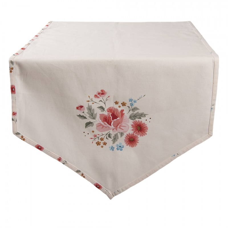 Textil - Bavlněný běhoun s květy Little Rose Collection – 50x160 cm