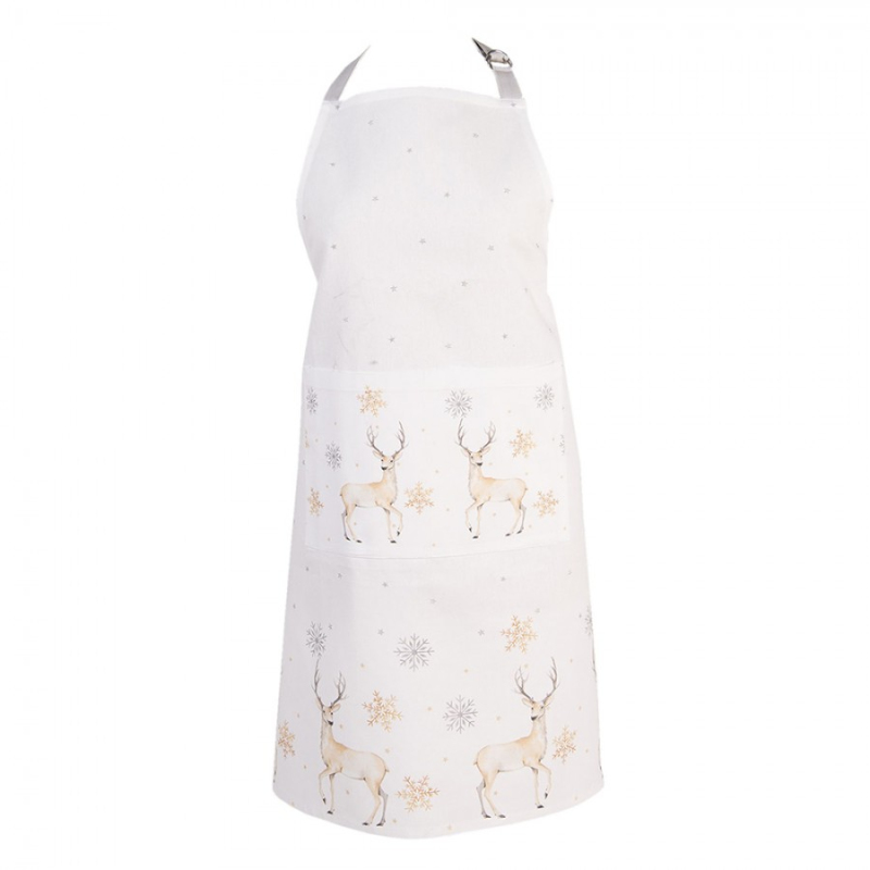 Textil - Kuchyňská bavlněná zástěra Pastel Christmas – 70x85 cm