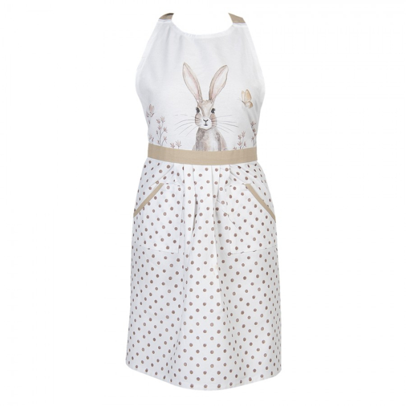 Textil - Kuchyňská zástěra s motivem králíků Rustic Easter Bunny – 70x85 cm