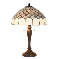 Stolní lampa Tiffany Krisoijn šedá v art deco stylu – 40x58 cm