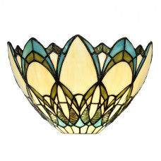 Nástěnná lampa Tiffany Ankje béžovo modrá – 30x15x18 cm