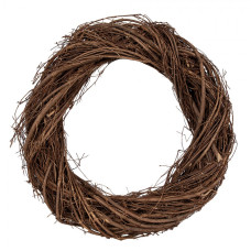 Hnědý proutěný věnec Alex – 35 cm