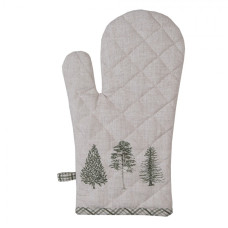 Bavlněná chňapka se vzorem jehličnatých stromů Natural Pine Trees – 18x30 cm