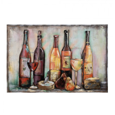 3D kovový nástěnný obraz Degustace vín – 120x80 cm