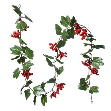 Vánoční girlanda s jeřabinami Holly – 180 cm
