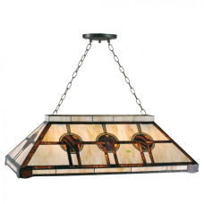 Béžový mozaikový skleněný lustr Tiffany Damian – 92x47x126 cm