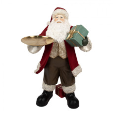 Velká vánoční socha Santa Claus s tácem na cukroví – 56x50x91 cm