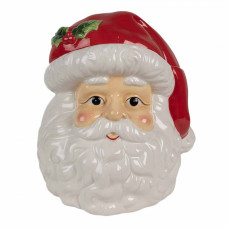 Vánoční keramická dóza / nádoba na sušenky Santa Claus – 19x18x22 cm