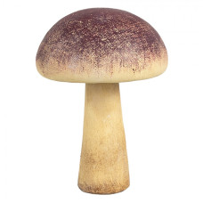 Plastová dekorace houba s fialovým širokým kloboukem – 11x16 cm