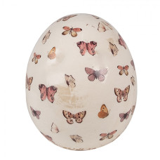 Dekorace keramické vajíčko s motýlky Butterfly Paradise L – 14x16 cm