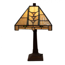 Stolní lampa Tiffany ve stylu art deco Miette – 23x23x38 cm