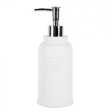 Bílý zásobník na mýdlo s reliéfem Soap – 350 ml