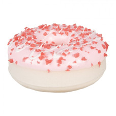 Dekorace plastový donut s růžovou polevou – 8x3 cm