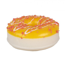 Dekorace plastový donut se žlutou polevou – 8x3 cm