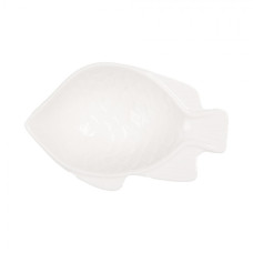 Malá bílá porcelánová mistička ve tvaru ryby – 50 ml