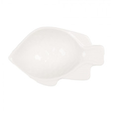 Malá bílá porcelánová mistička ve tvaru ryby – 25 ml