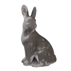 Zahradní dekorace / socha zajíce z imitace kamene – 23 cm