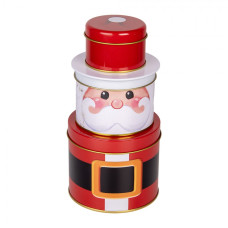 Sada kovových krabiček Santa Clause – 11x21 cm