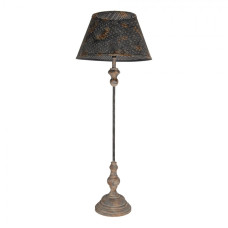 Šedo-hnědá kovová lampa na vysoké noze s patinou Huug – 35x94 cm