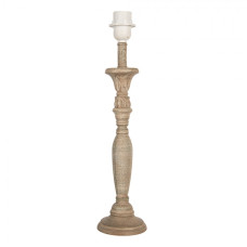 Hnědá dřevěná základna k lampě Schraptoet – 11x46 cm