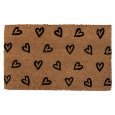 Kokosová rohožka se srdíčky Heart – 75x45 cm