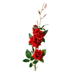 Umělá rostlina větvička rudá růže – 83 cm