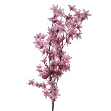Umělá rostlina rozkvětlá větvička ovocného stromu fialová – 110 cm