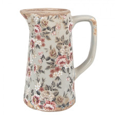 Šedý keramický dekorační džbánek Masselin M – 16x11x20 cm