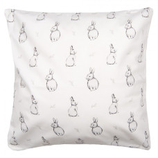 Béžový povlak na polštář s králíčky Bunny Buddies – 45x45 cm
