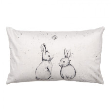 Béžový obdélníkový povlak na polštář s králíčky Bunny Buddies – 30x50 cm