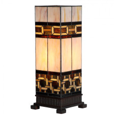 Stolní lampa Tiffany v art deco stylu Malleville – 17x17x44 cm