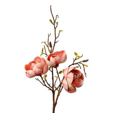 Růžovo-oranžová umělá rostlina magnolie – 106 cm