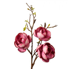 Tmavě růžová umělá rostlina magnolie – 106 cm