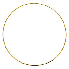 Zlatý kovový dekorační kruh – 30 cm
