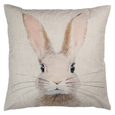 Béžový povlak na polštář se zajíčkem Bunny II – 45x45 cm